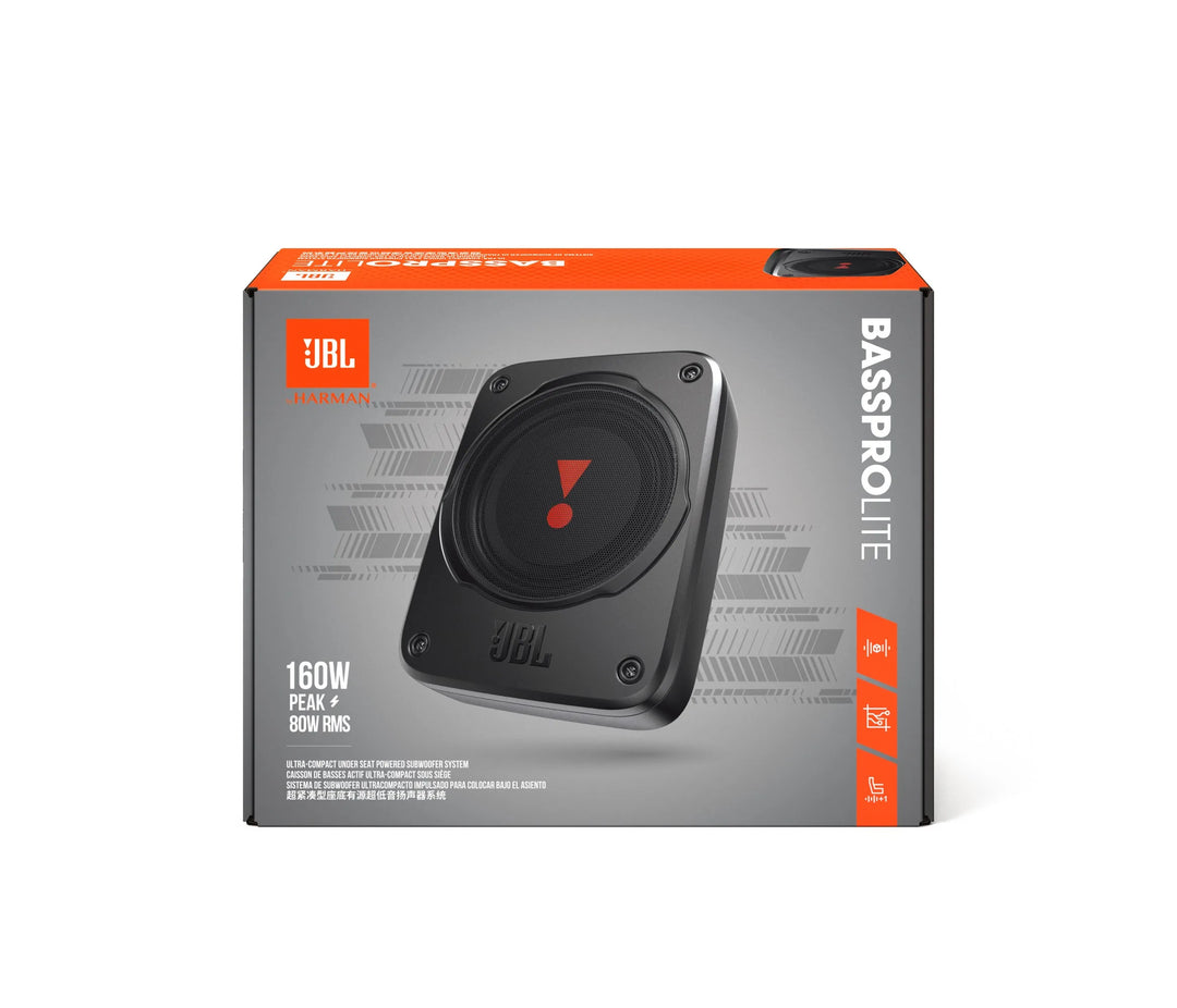 JBL BassPro Lite aktiv 7" subwoofer under setet