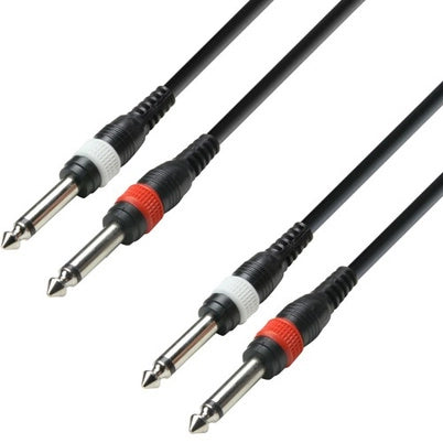 3-stjerners 6,3 mm stereojackkabel (3m)