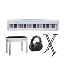 Grooveland P450 Elpiano (Hvit) – Komplett pakke