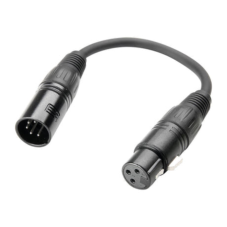 Adapterkabel DMX XLR hann 5 polet til XLR hunn 3 polet