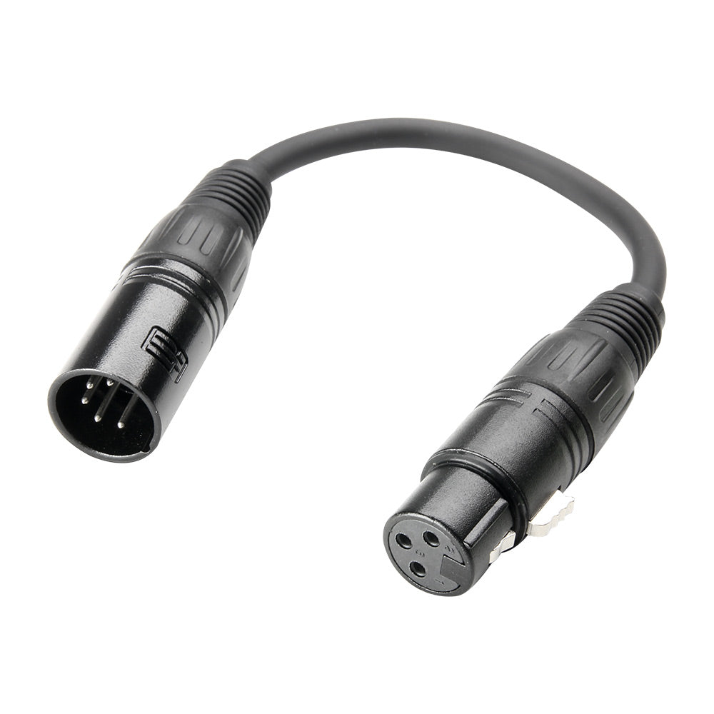 Adapterkabel DMX XLR hann 5 polet til XLR hunn 3 polet