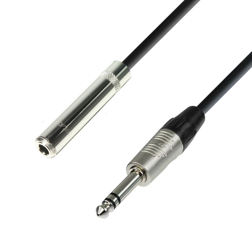 Hodetelefonforlengelseskabel 6,3 mm jack (6m)