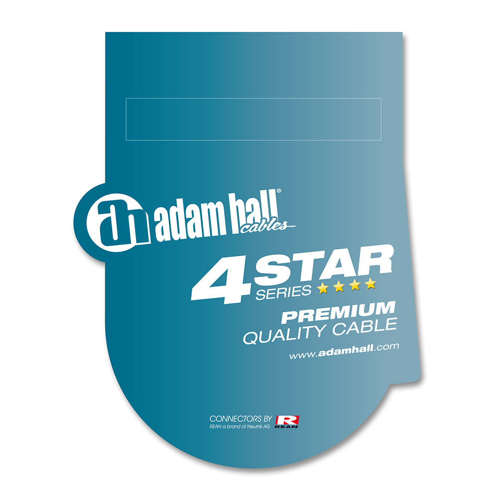Adam Hall Cables 4 Star Series - Instrumentkabel REAN 6,3 mm Jack mono til 6,3 mm Jack mono 4,5 m