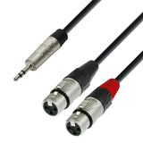 Adapterkabel 3,5 mm MiniJack stereo for 2 x XLR female (1,8m)