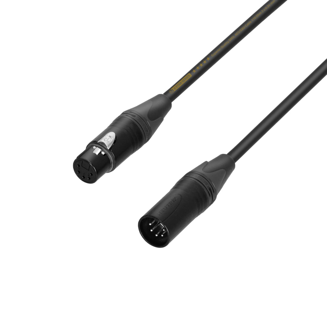 Adam Hall Cables 5 STAR DGH 0150 - DMX-kabel | Neutrik® XLR 5-polet | 1,5 m
