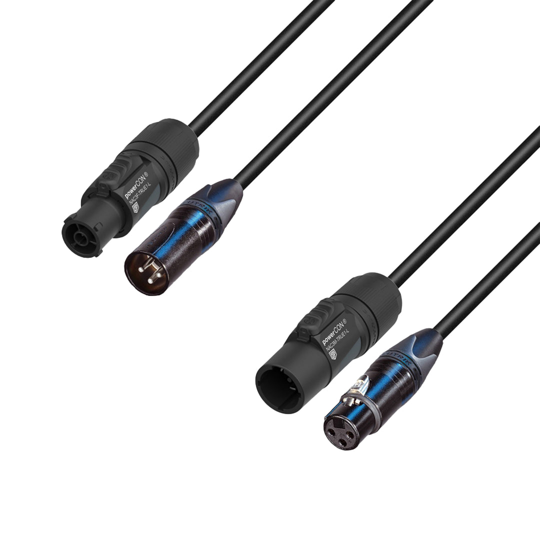 Adam Hall Cables 5 STAR H TCON A 0500 - Hybridkabel for audio | Neutrik® XLR x TRUE1® | 5 m