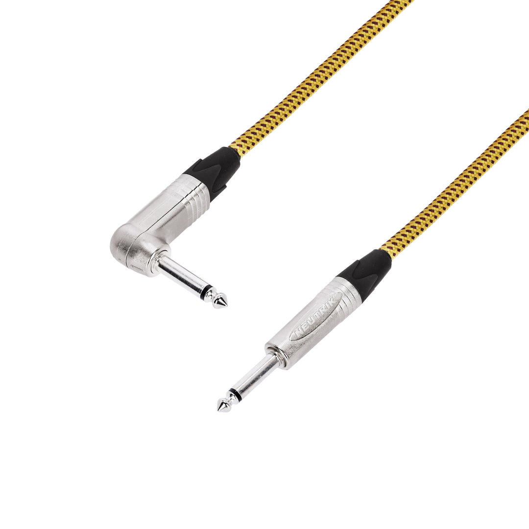 Adam Hall Cables 5 STAR IRP 0300 VINTAGE - Instrumentkabel | Vintage Neutrik® vinkeljack TS x jack TS | 3 m