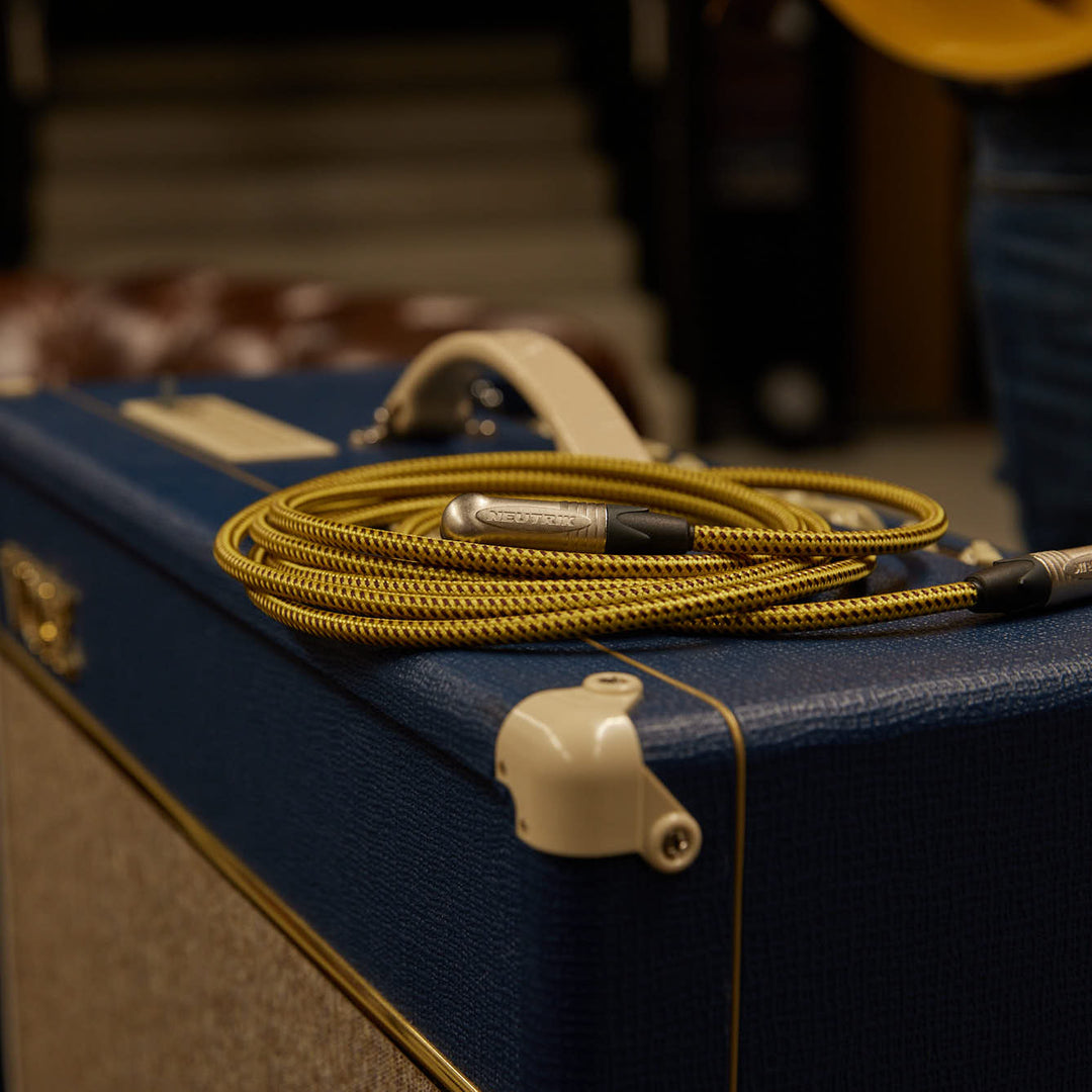 Adam Hall-kabler 5 STAR IRP 0450 VINTAGE - Instrumentkabel | Vintage Neutrik® vinkeljack TS x jack TS | 4,5 m