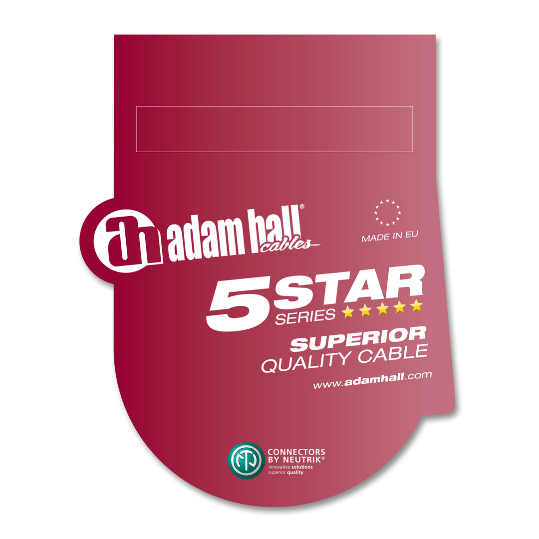 Adam Hall Cables 5 STAR 2.5 SPEAKON 5 m - Høyttalerkabel med Neutrik speakON® 4-polet 2 x 2,5 mm² | 5 m