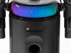 PartyZone Karaoke Set med 2 Mikrofoner (Svart) & LED PAR-ASTRO 2-i-1 Diskolys