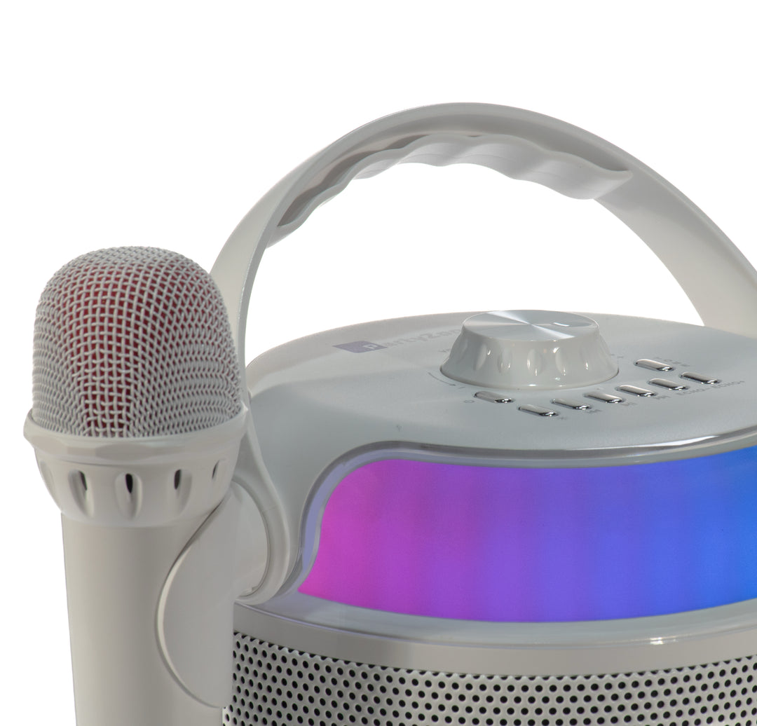 PartyZone Karaoke Set med 2 Mikrofoner (Hvit)