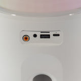 PartyZone Karaoke Sett med 2 Mikrofoner (Hvit) & LED PAR-ASTRO 2-i-1 Diskolys