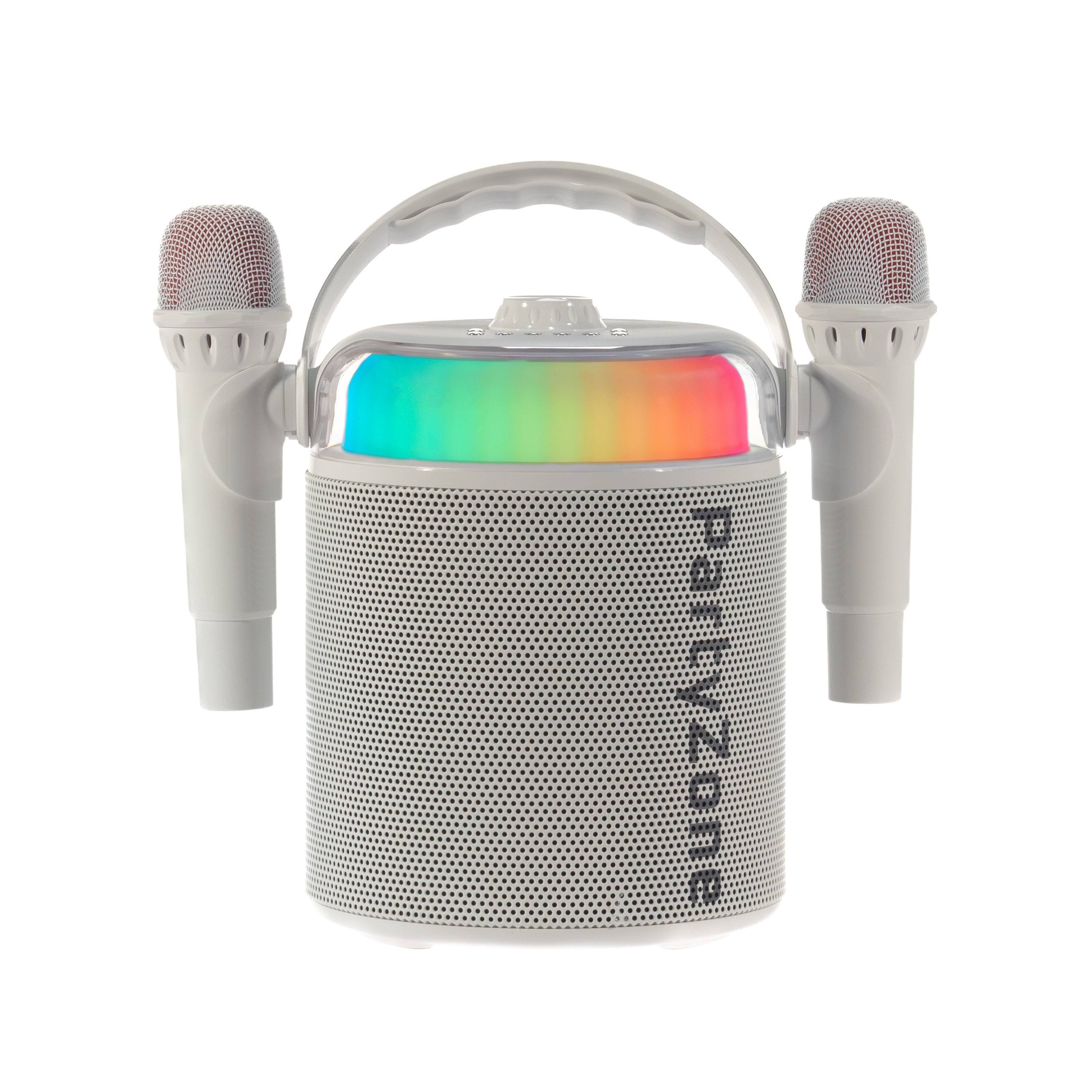 PartyZone Karaoke Set med 2 Mikrofoner (Hvit)