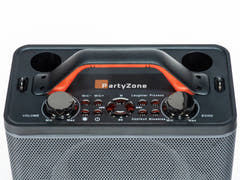 Karaoke-høyttaler med 2 mikrofoner (Svart)