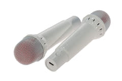 Karaoke-høyttaler med 2 mikrofoner (Hvit)
