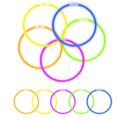 Glowstick armbånd 100 stk. (ensfargede)