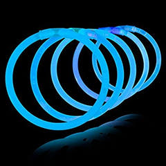 Glowstick armbånd 100 stk. (ensfargede)