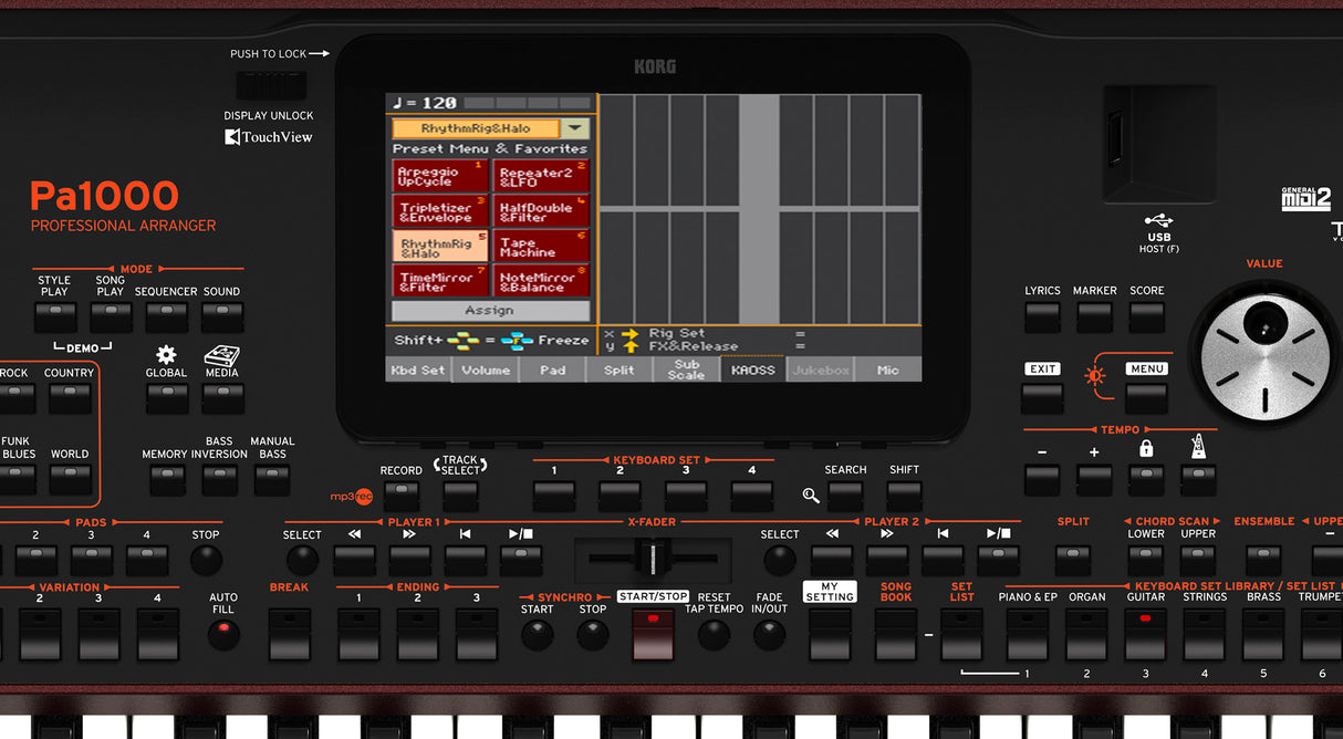 Korg PA-1000 Keyboard (Bordeux)