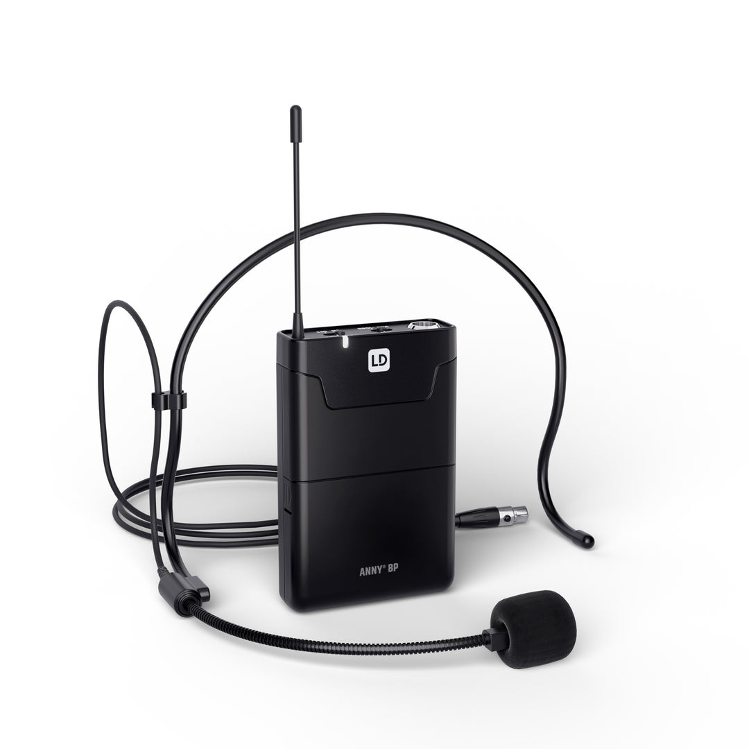 LD Systems ANNY® 10 BPH 2 B5 - 10" bærbart, batteridrevet Bluetooth® PA-system med mixer og 2x headsetmikrofoner (inkl. bodypacks)