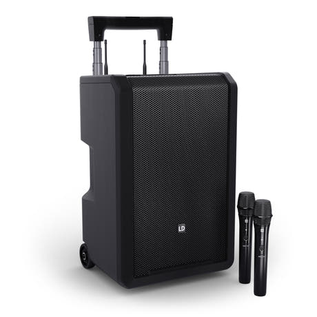 LD Systems ANNY® 10 HHD 2 B5 – 10" bærbart batteridrevet Bluetooth® PA-system med mikser og 2x trådløse håndholdte mikrofoner