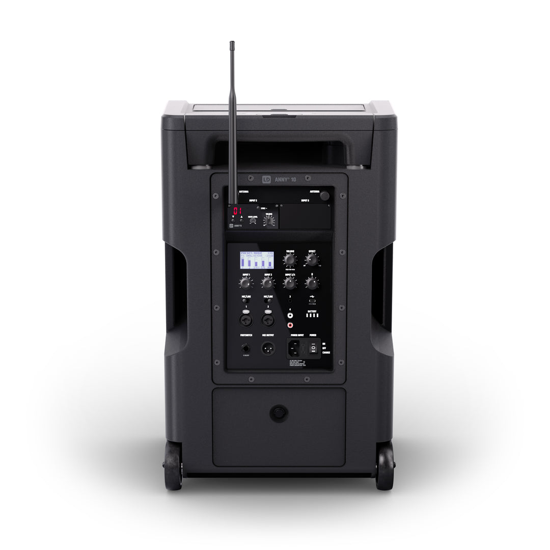 LD Systems ANNY® 10 HHD B6 - 10" bærbart batteridrevet Bluetooth® PA-system med mikser og 1x trådløs håndholdt mikrofon