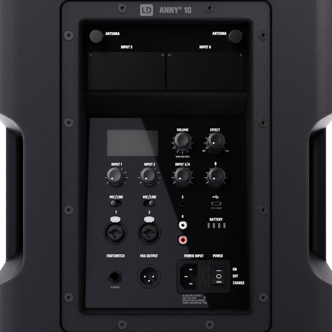 LD Systems ANNY® 10 - 10" bærbart batteridrevet Bluetooth® PA-system med mikser
