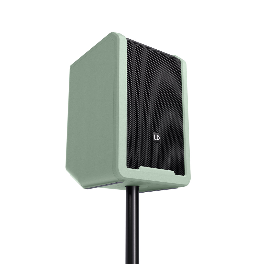 LD Systems ANNY® 8 BPH B5 GN - Bærbar batteridrevet Bluetooth® PA-høyttaler med mikser og 1x headset-mikrofon (inkl. bodypack), Adventure Green