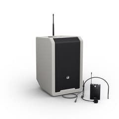 LD Systems ANNY® 8 BPH B5 G - Bærbar, batteridrevet Bluetooth® PA-høyttaler med mixer og 1x headsetmikrofon (inkl. bodypack), Urban Grey