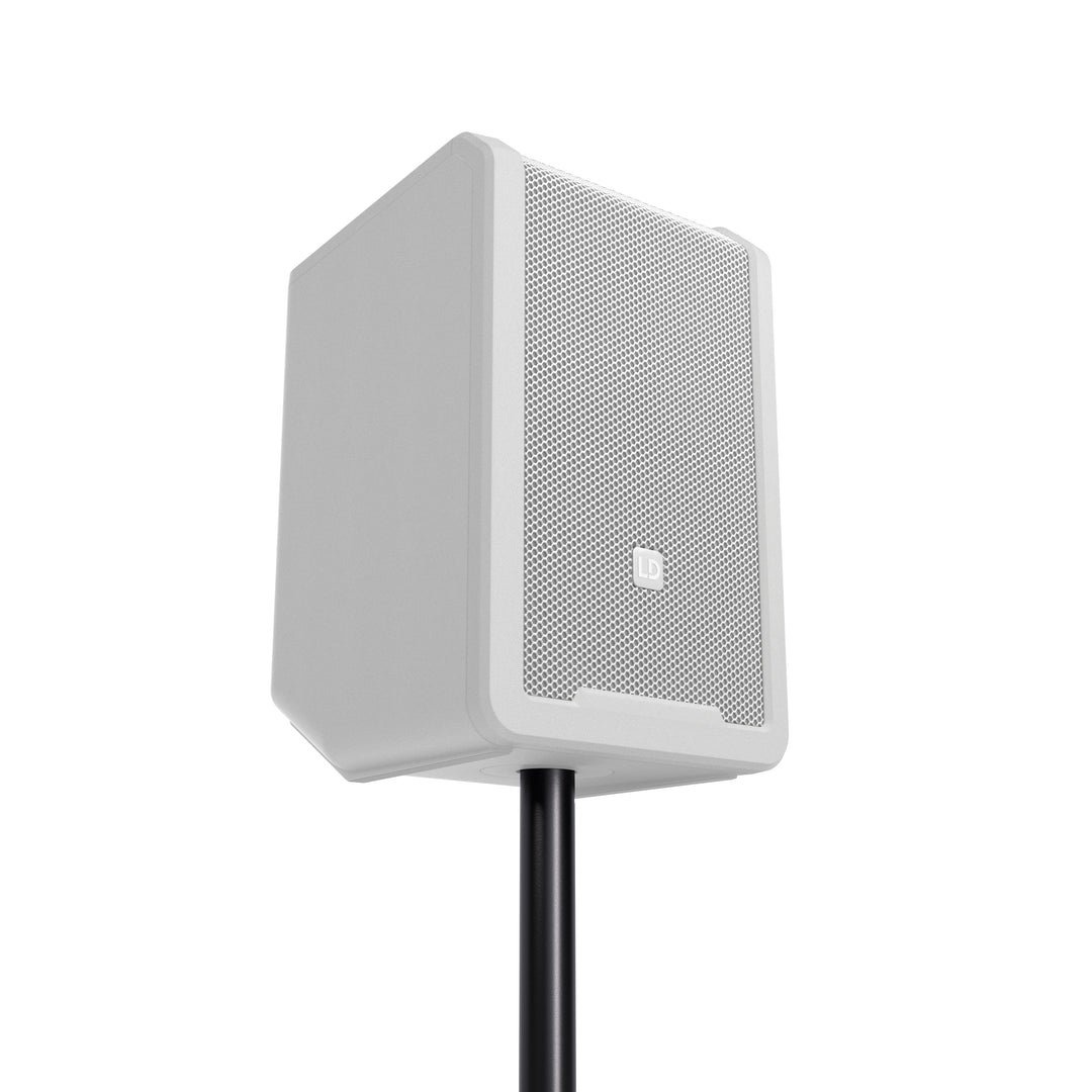 LD Systems ANNY® 8 BPH B5 W - Bærbar batteridrevet Bluetooth® PA-høyttaler med mikser og 1x headset-mikrofon (inkl. bodypack), Pure White
