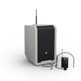 LD Systems ANNY® 8 BPH B6 G - Bærbar batteridrevet Bluetooth® PA-høyttaler med mikser og 1x headsetmikrofon (inkl. bodypack), Urban Grey