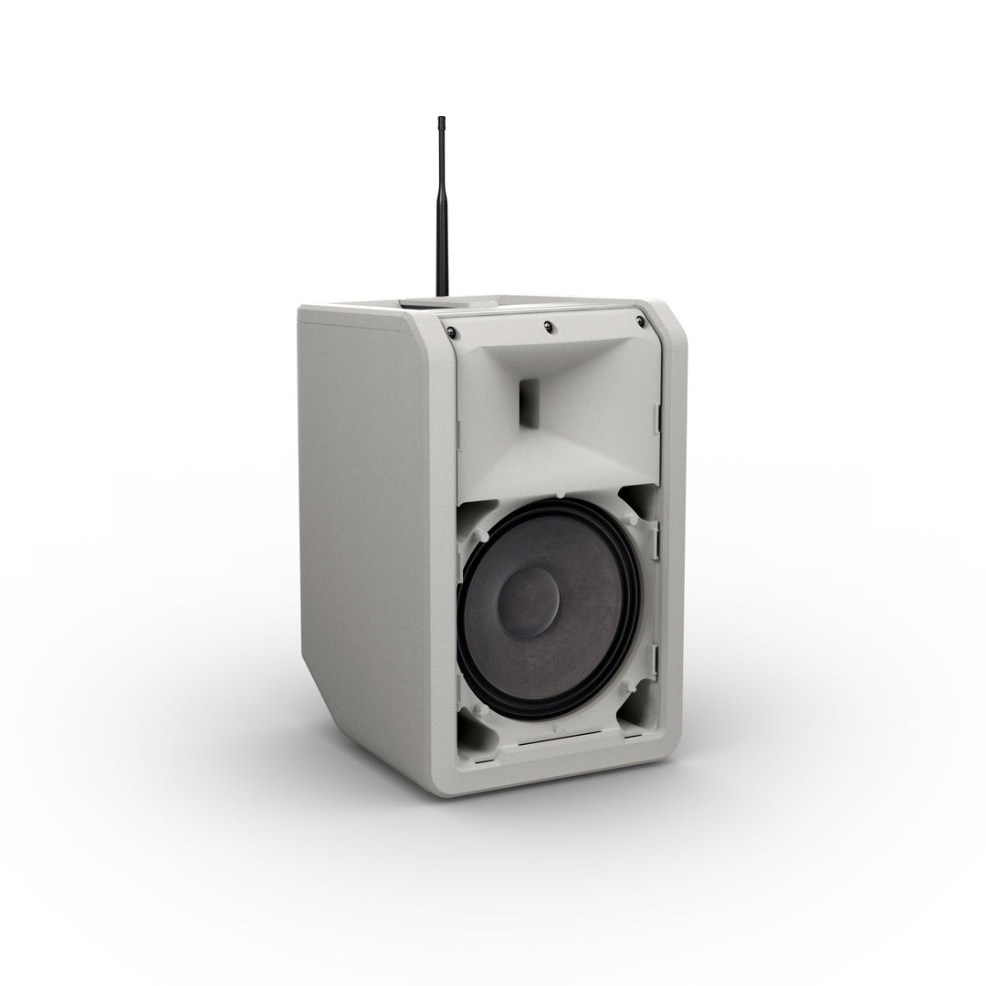 LD Systems ANNY® 8 BPH B8 G - Bærbar batteridrevet Bluetooth® PA-høyttaler med mikser og 1x headsetmikrofon (inkl. bodypack), Urban Grey