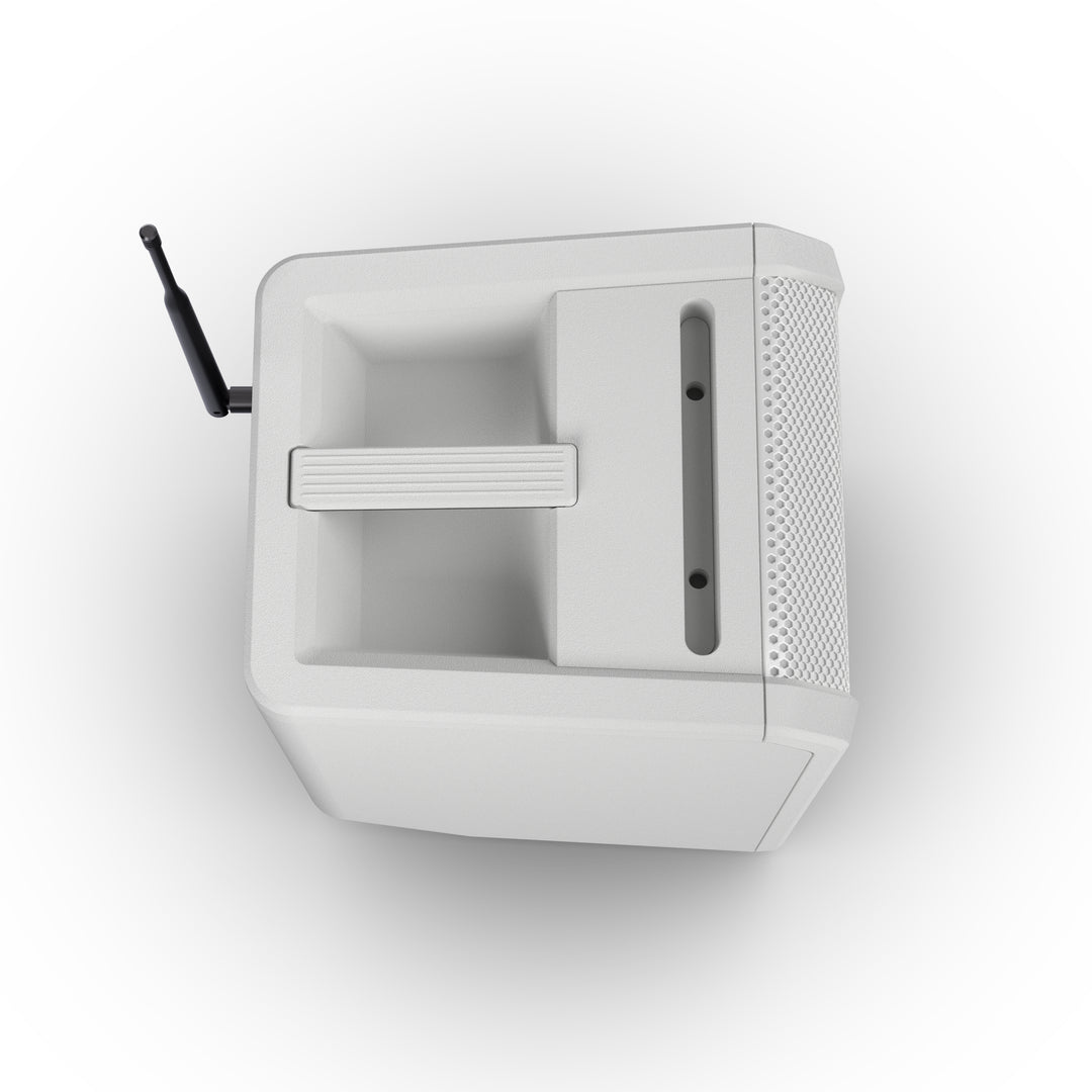 LD Systems ANNY® 8 BPH B8 W - Bærbar batteridrevet Bluetooth® PA-høyttaler med mikser og 1x headsetmikrofon (inkl. bodypack), Pure White