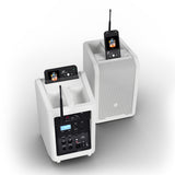 LD Systems ANNY® 8 BPH B8 W - Bærbar batteridrevet Bluetooth® PA-høyttaler med mikser og 1x headsetmikrofon (inkl. bodypack), Pure White