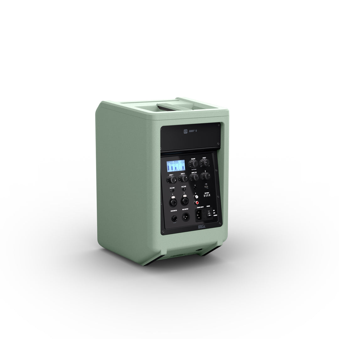 LD Systems ANNY® 8 GN - Bærbar batteridrevet Bluetooth® PA-høyttaler med mikser, Adventure Green
