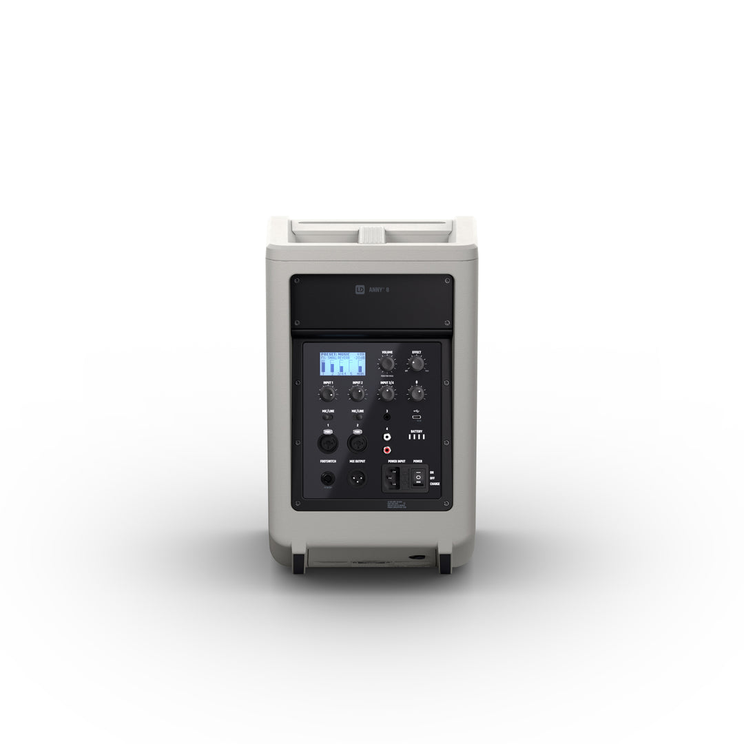 LD Systems ANNY® 8 G - Bærbar batteridrevet Bluetooth® PA-høyttaler med mikser, Urban Grey