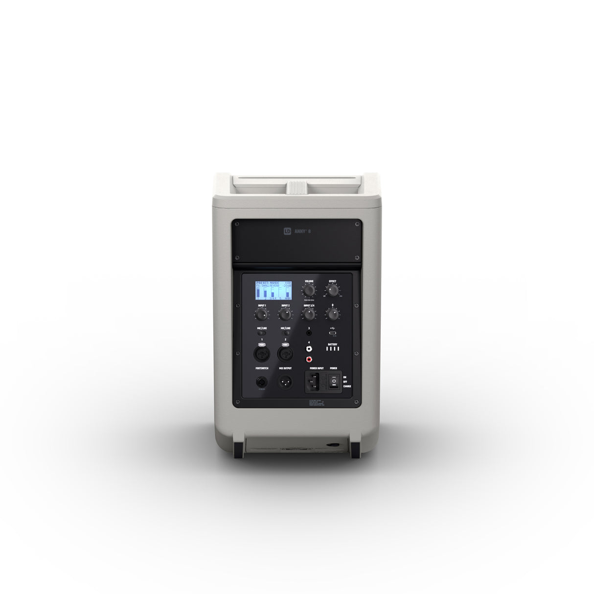 LD Systems ANNY® 8 G - Bærbar batteridrevet Bluetooth® PA-høyttaler med mikser, Urban Grey