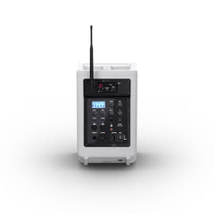 LD Systems ANNY® 8 HHD B6 W - Bærbar batteridrevet Bluetooth® PA-høyttaler med mikser og 1x trådløs håndholdt mikrofon, Ren hvit