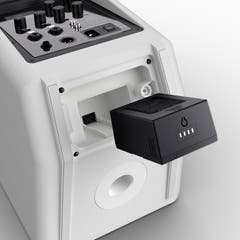 LD Systems ANNY® 8 HHD B6 W - Bærbar batteridrevet Bluetooth® PA-høyttaler med mikser og 1x trådløs håndholdt mikrofon, Ren hvit