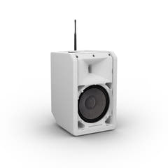 LD Systems ANNY® 8 HHD B6 W - Bærbar batteridrevet Bluetooth® PA-høyttaler med mikser og 1x trådløs håndholdt mikrofon, Ren hvit