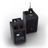 LD Systems ANNY® 8 HHD B8 - Bærbar batteridrevet Bluetooth® PA-høyttaler med mikser og 1 x trådløs håndholdt mikrofon, Stage Black