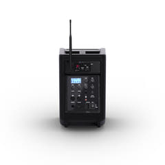 LD Systems ANNY® 8 HHD B8 - Bærbar batteridrevet Bluetooth® PA-høyttaler med mikser og 1 x trådløs håndholdt mikrofon, Stage Black
