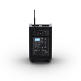 LD Systems ANNY® 8 HHD B8 - Bærbar batteridrevet Bluetooth® PA-høyttaler med mikser og 1 x trådløs håndholdt mikrofon, Stage Black