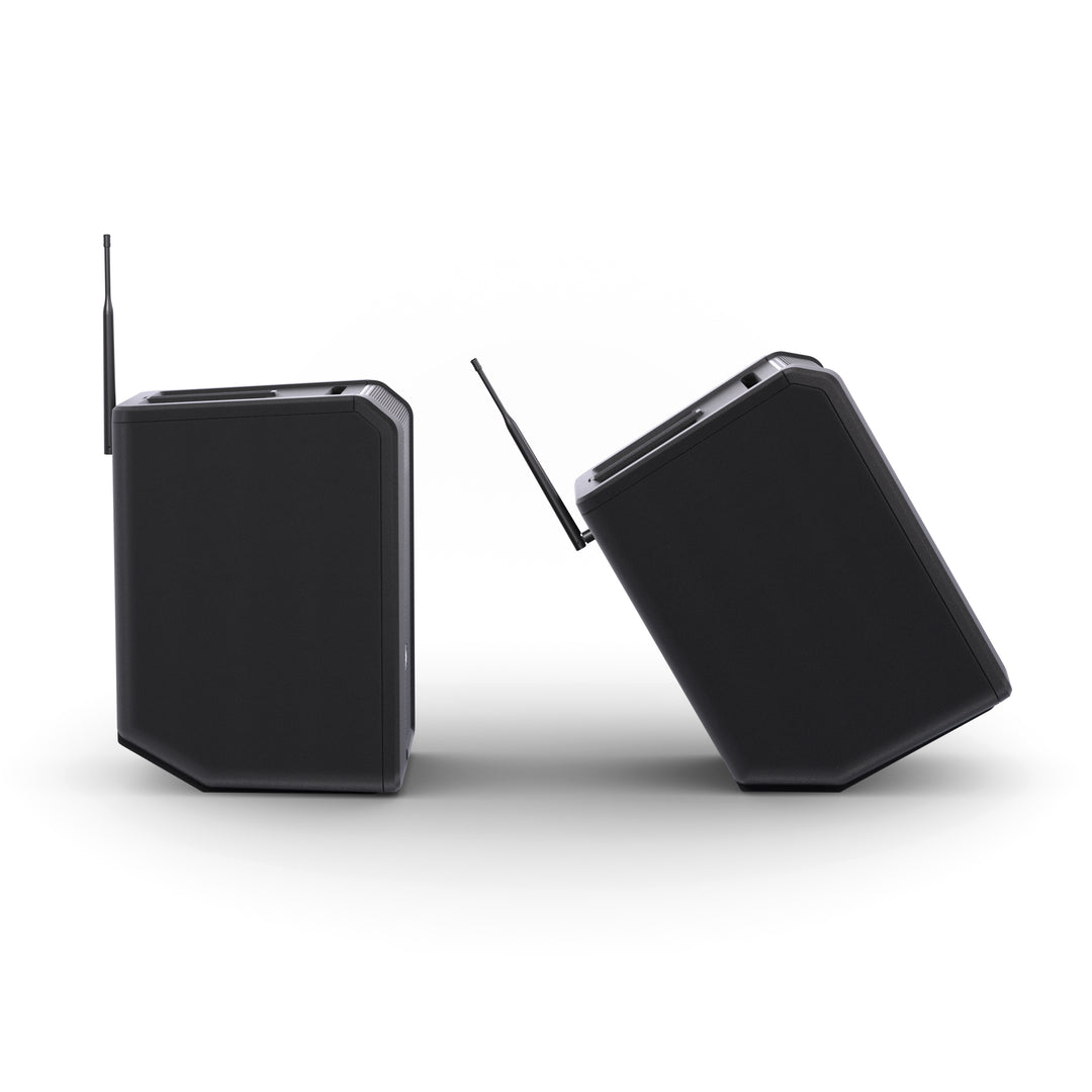LD Systems ANNY® 8 HHD B8 - Bærbar batteridrevet Bluetooth® PA-høyttaler med mikser og 1 x trådløs håndholdt mikrofon, Stage Black