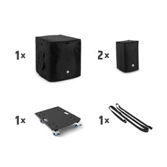 LD Systems DAVE 12 G4X BAG SET - Transportsett med hjulplate og beskyttelsestrekk til DAVE 12 G4X