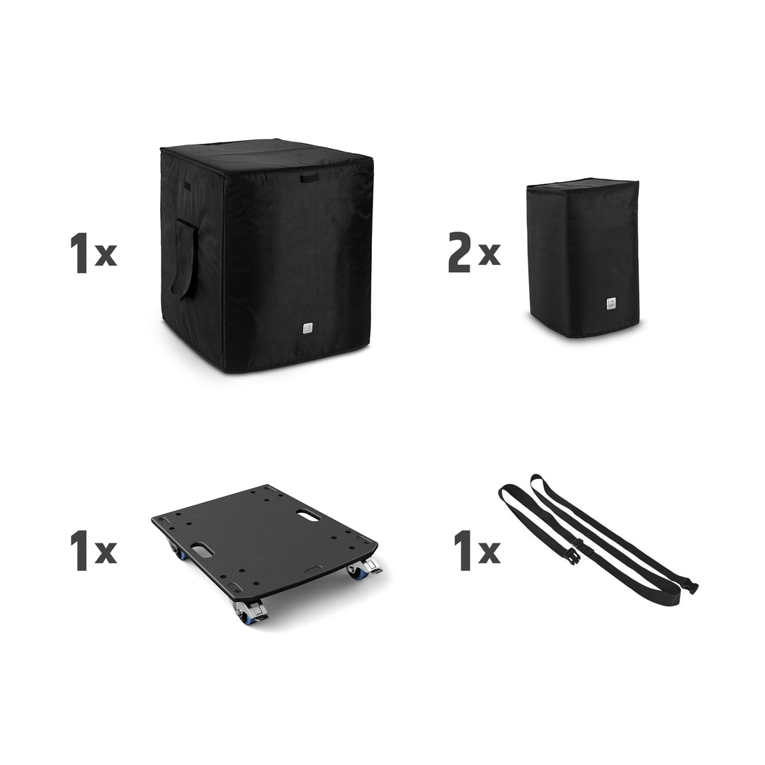 LD Systems DAVE 15 G4X BAG SET - Transportsett med hjulplate og beskyttelsestrekk til DAVE 15 G4X