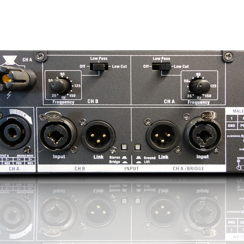LD Systems DEEP2 2400 X effektforsterker (2x600W, 8 Ohm)