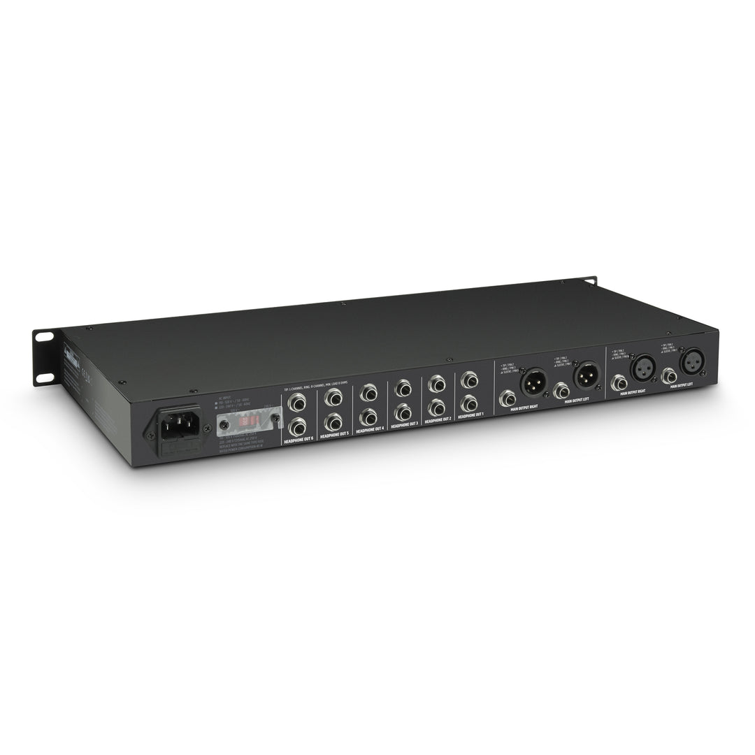 LD Systems HPA 6 - 19" 6-kanals hodetelefonforsterker