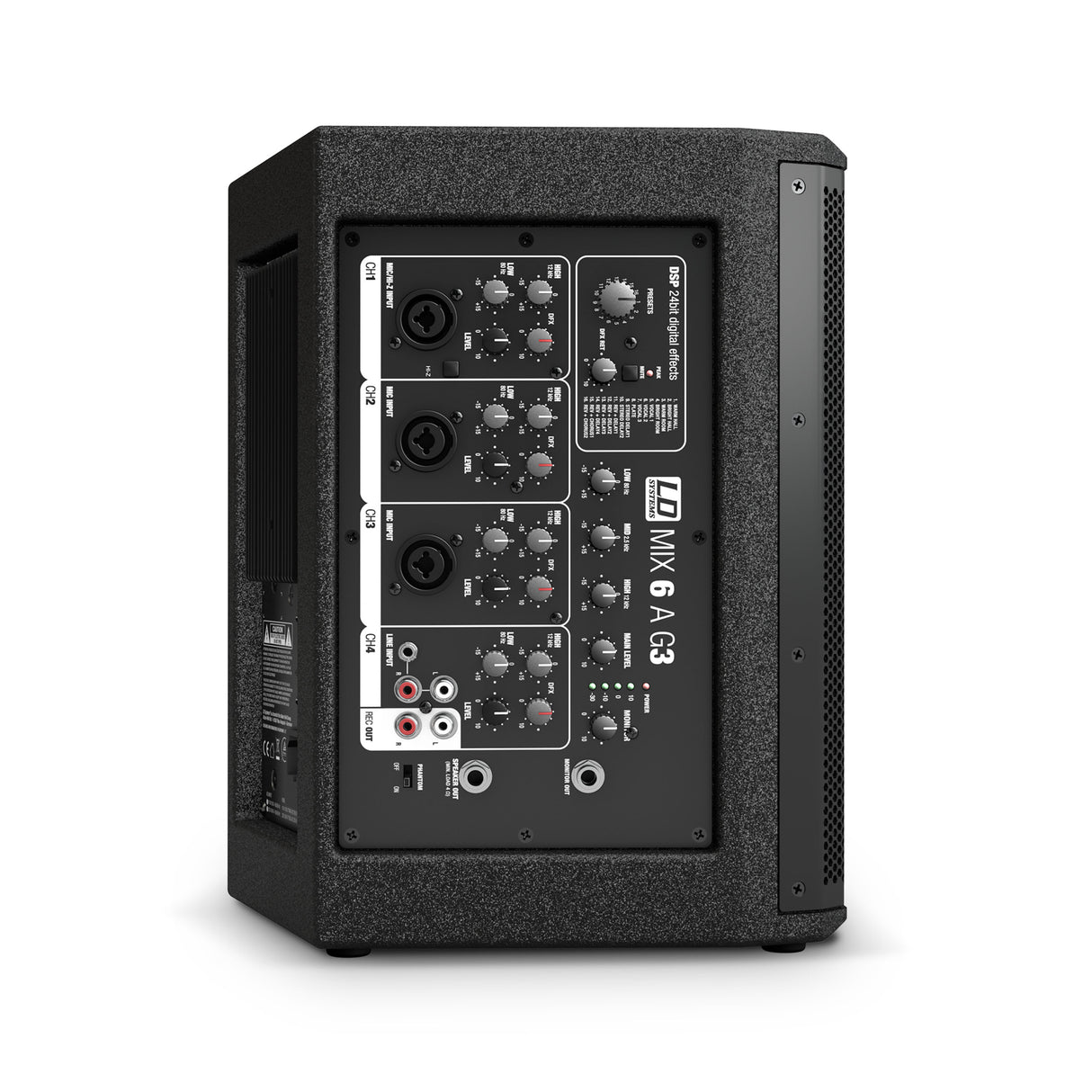 LD Systems MIX 6 A G3 - Aktiv 2-veis høyttaler med integrert 4-kanals mikser