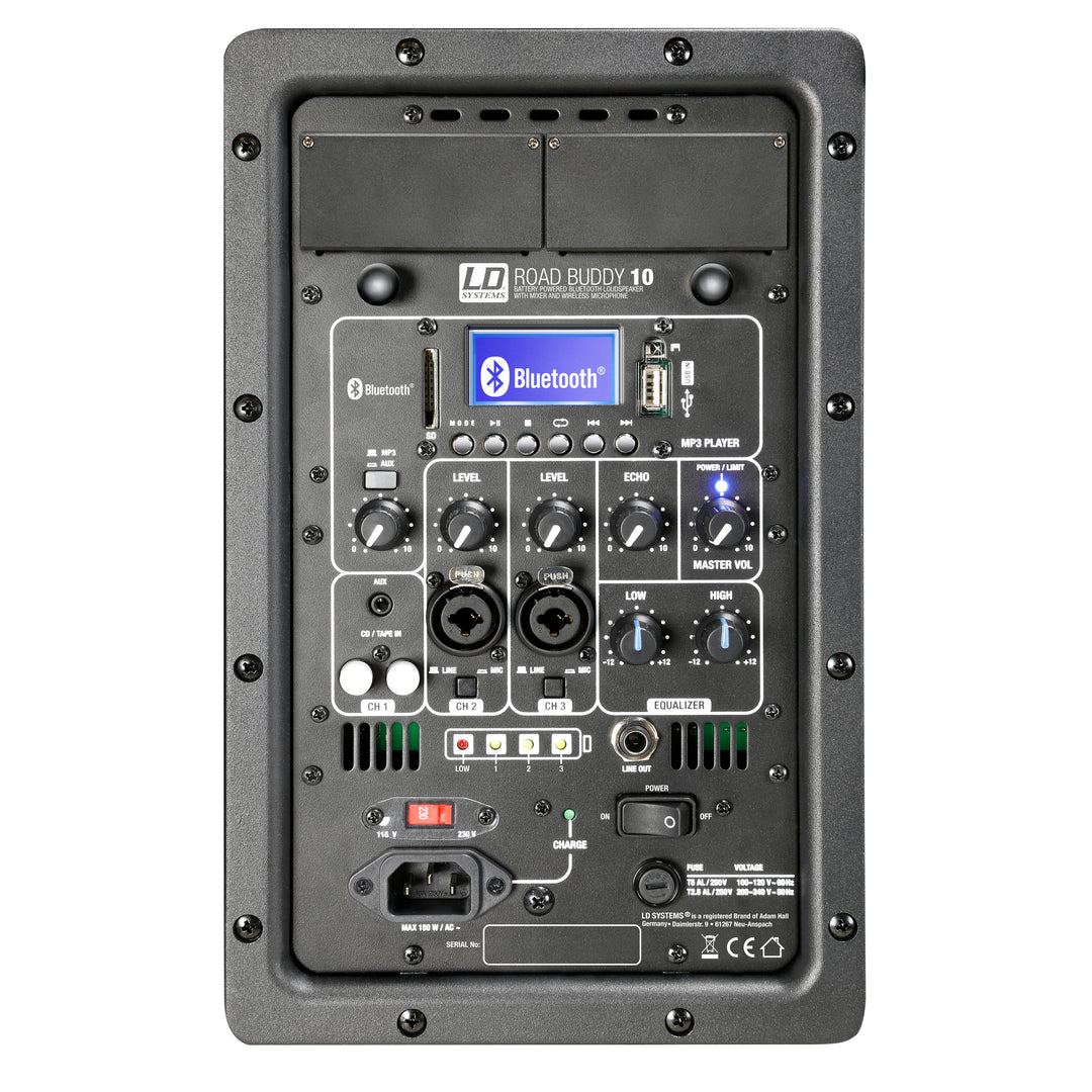 LD Systems ROADBUDDY 10 BASIC - Batteridrevet Bluetooth-høyttaler med mikser