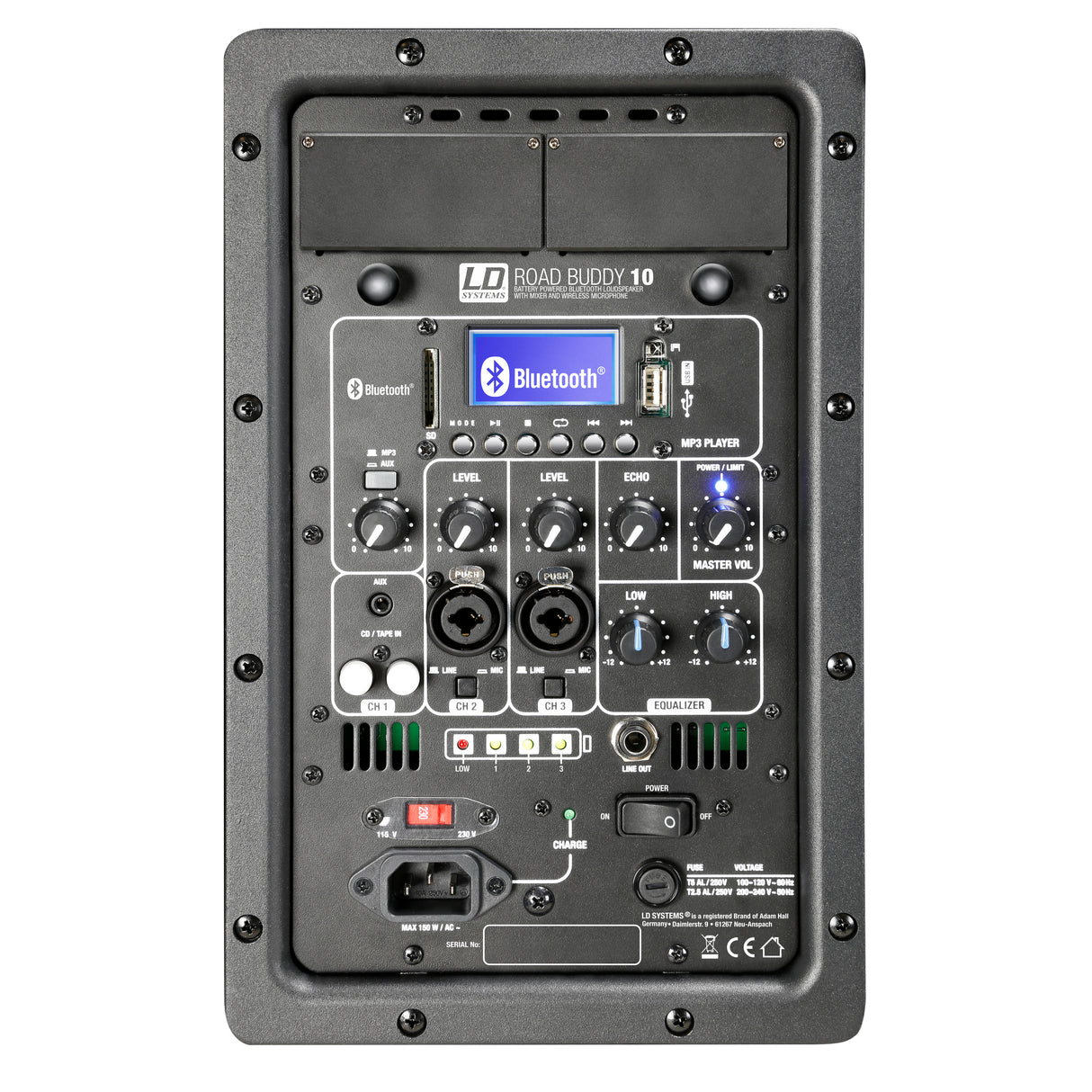 LD Systems ROADBUDDY 10 BASIC - Batteridrevet Bluetooth-høyttaler med mikser